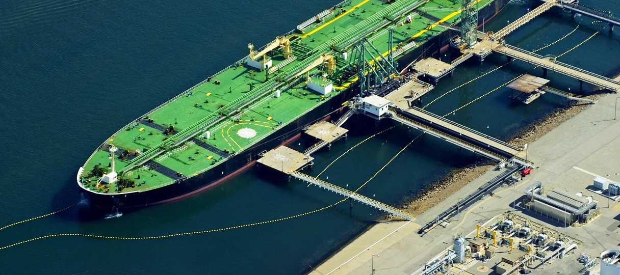 Tanker vessel at terminal